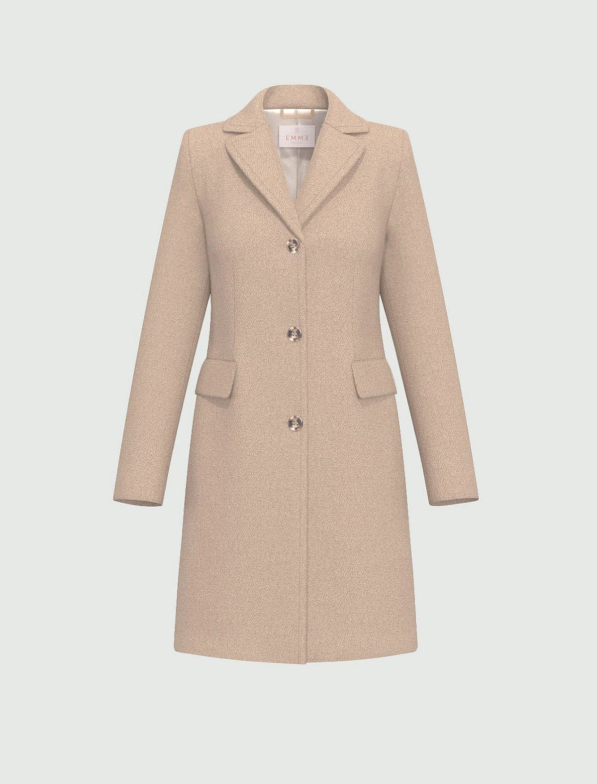 Cappotto semi aderente in jersey soft nocciola -  Emme Marella