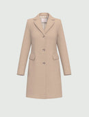 Cappotto semi aderente in jersey soft nocciola -  Emme Marella
