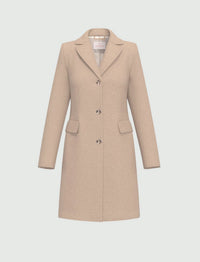 Cappotto semi aderente in jersey soft nocciola -  Emme Marella