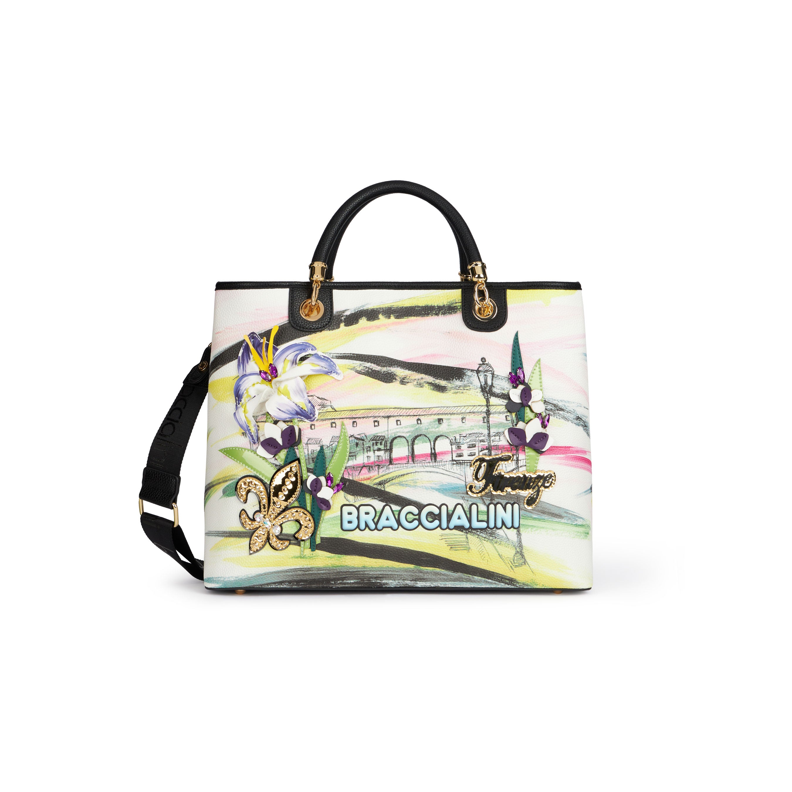 Borsa Braccialini Cartoline Polisynt