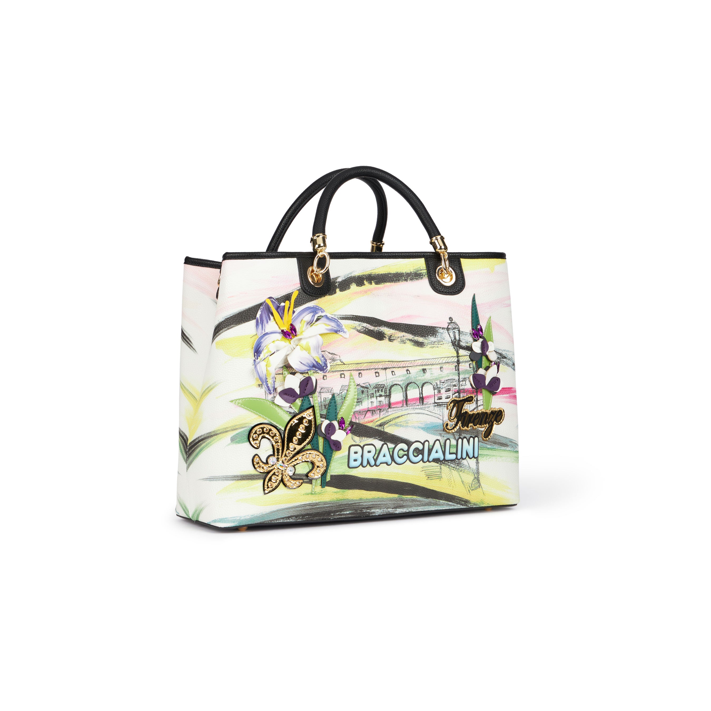 Borsa Braccialini Cartoline Polisynt